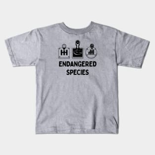 Stick Shift - Endangered Species - Manual Transmission Humor Kids T-Shirt